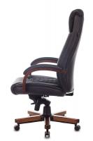 Кресло кожаное T-9924WALNUT черный кожа